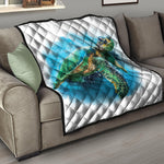 Sea Turtle Painting Print Quilt