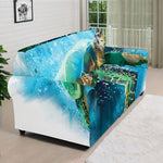 Sea Turtle Painting Print Sofa Cover