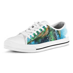 Sea Turtle Painting Print White Low Top Shoes