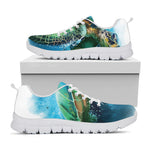 Sea Turtle Painting Print White Sneakers