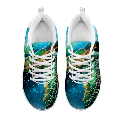 Sea Turtle Painting Print White Sneakers
