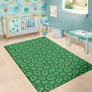 Sea Turtle Shell Pattern Print Area Rug