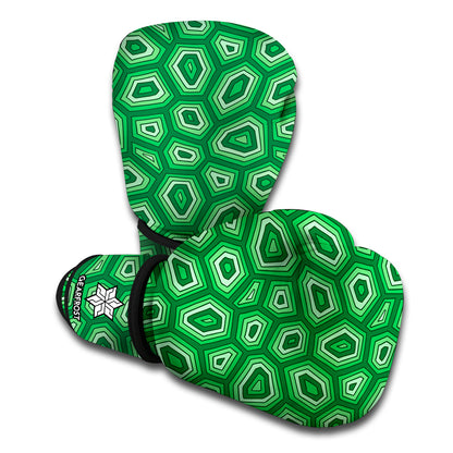 Sea Turtle Shell Pattern Print Boxing Gloves