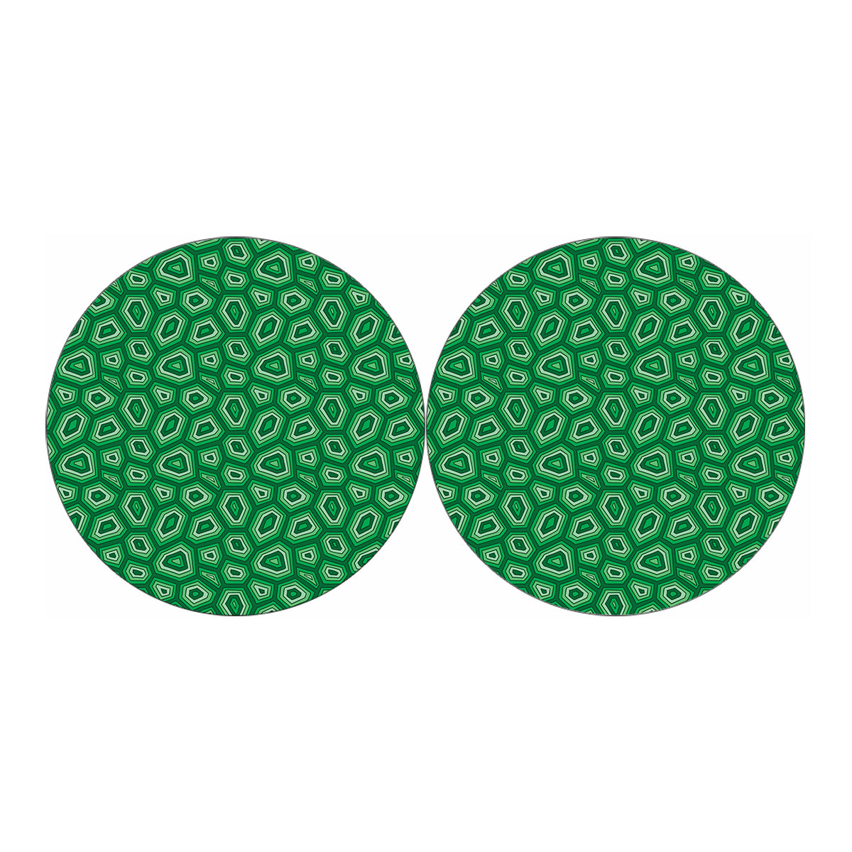 Sea Turtle Shell Pattern Print Car Coasters