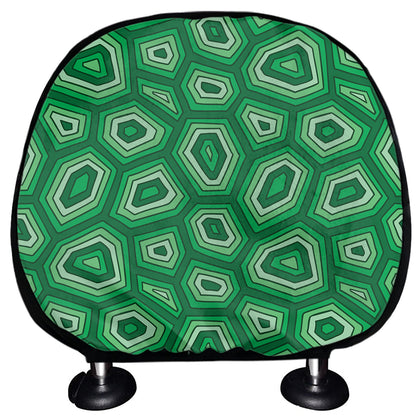 Sea Turtle Shell Pattern Print Car Headrest Covers