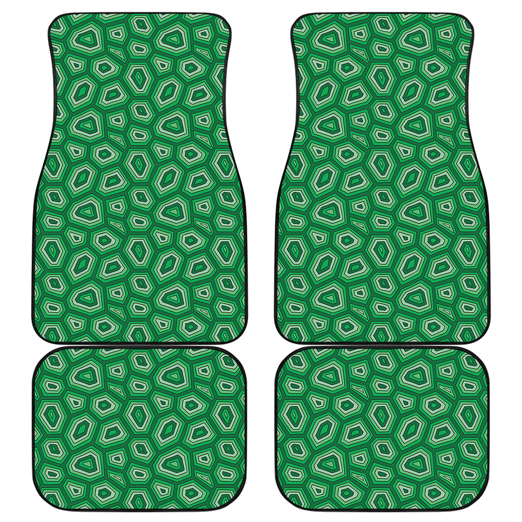Sea Turtle Shell Pattern Print Front and Back Car Floor Mats