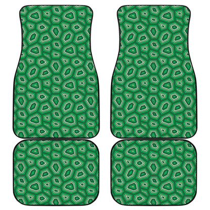Sea Turtle Shell Pattern Print Front and Back Car Floor Mats