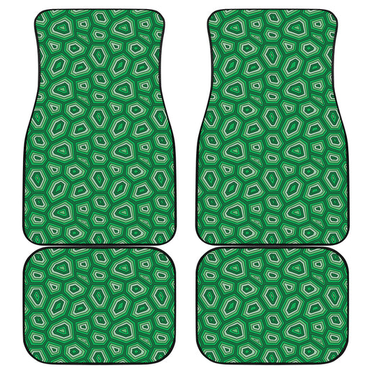 Sea Turtle Shell Pattern Print Front and Back Car Floor Mats