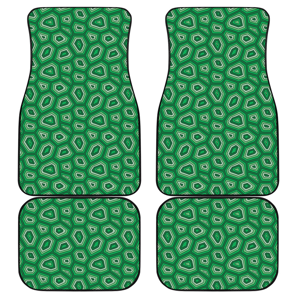 Sea Turtle Shell Pattern Print Front and Back Car Floor Mats