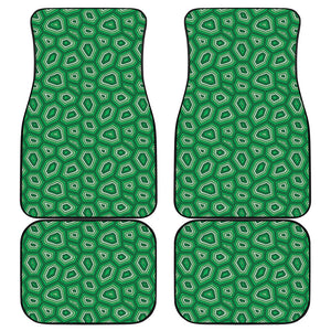 Sea Turtle Shell Pattern Print Front and Back Car Floor Mats