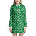 Sea Turtle Shell Pattern Print Pullover Hoodie Dress
