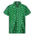 Sea Turtle Shell Pattern Print Men's Short Sleeve Shirt