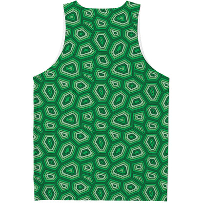 Sea Turtle Shell Pattern Print Men's Tank Top
