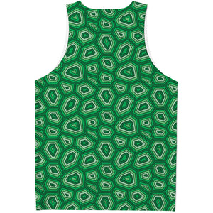 Sea Turtle Shell Pattern Print Men's Tank Top