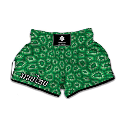 Sea Turtle Shell Pattern Print Muay Thai Boxing Shorts