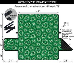 Sea Turtle Shell Pattern Print Oversized Sofa Protector