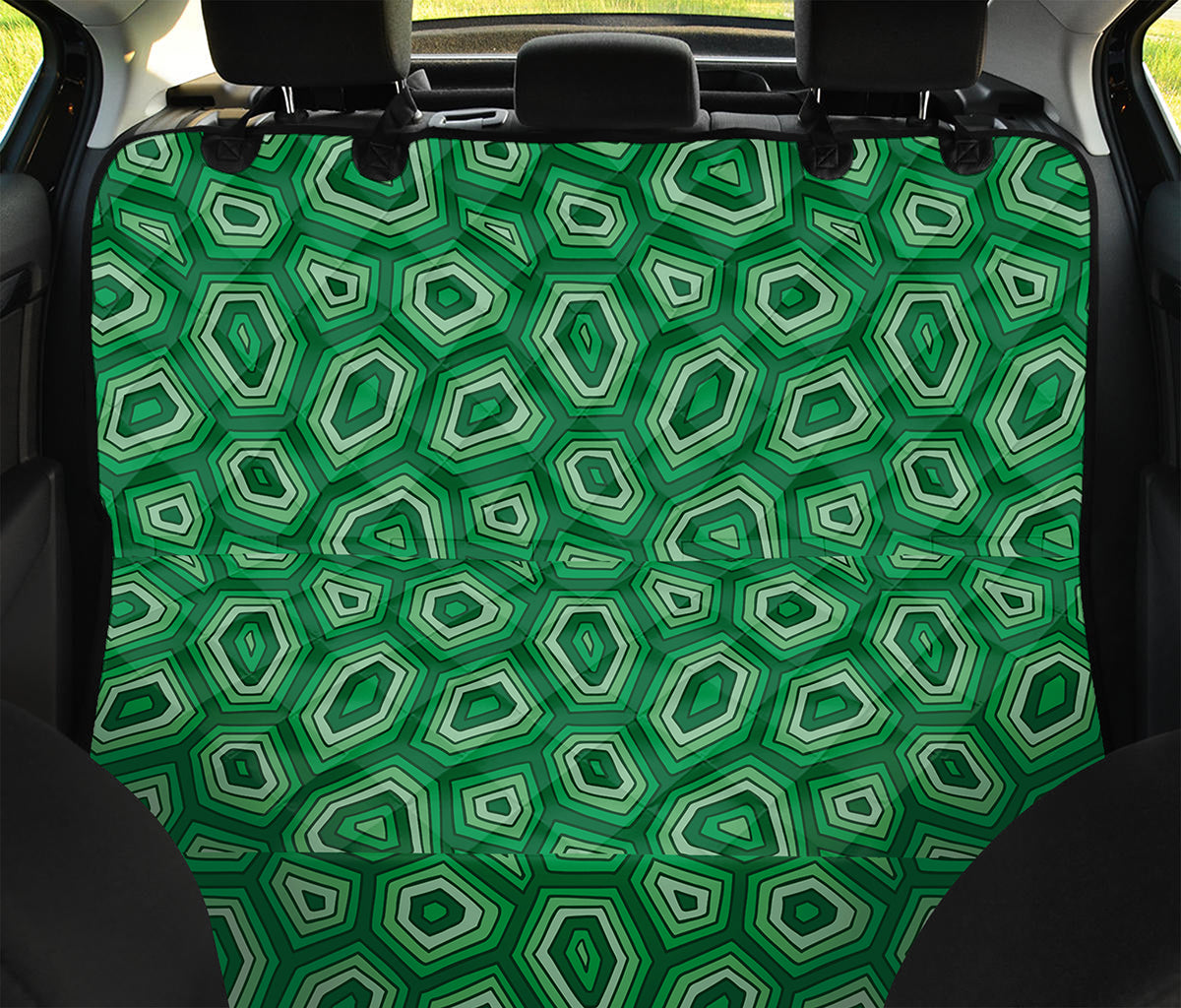 Sea Turtle Shell Pattern Print Pet Car Back Seat Cover