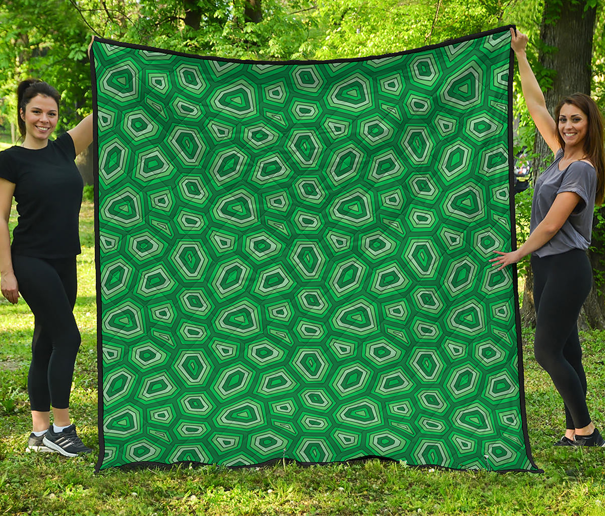 Sea Turtle Shell Pattern Print Quilt