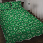 Sea Turtle Shell Pattern Print Quilt Bed Set
