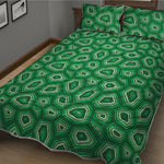 Sea Turtle Shell Pattern Print Quilt Bed Set