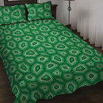 Sea Turtle Shell Pattern Print Quilt Bed Set