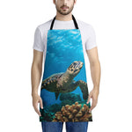 Sea Turtle Underwater Print Apron