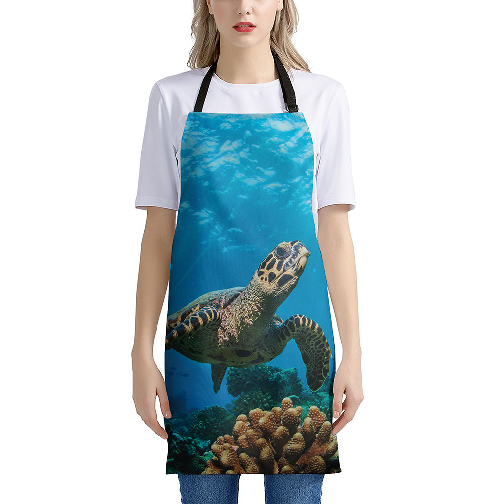Sea Turtle Underwater Print Apron – GearFrost