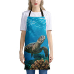 Sea Turtle Underwater Print Apron