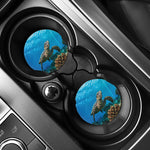 Sea Turtle Underwater Print Car Coasters