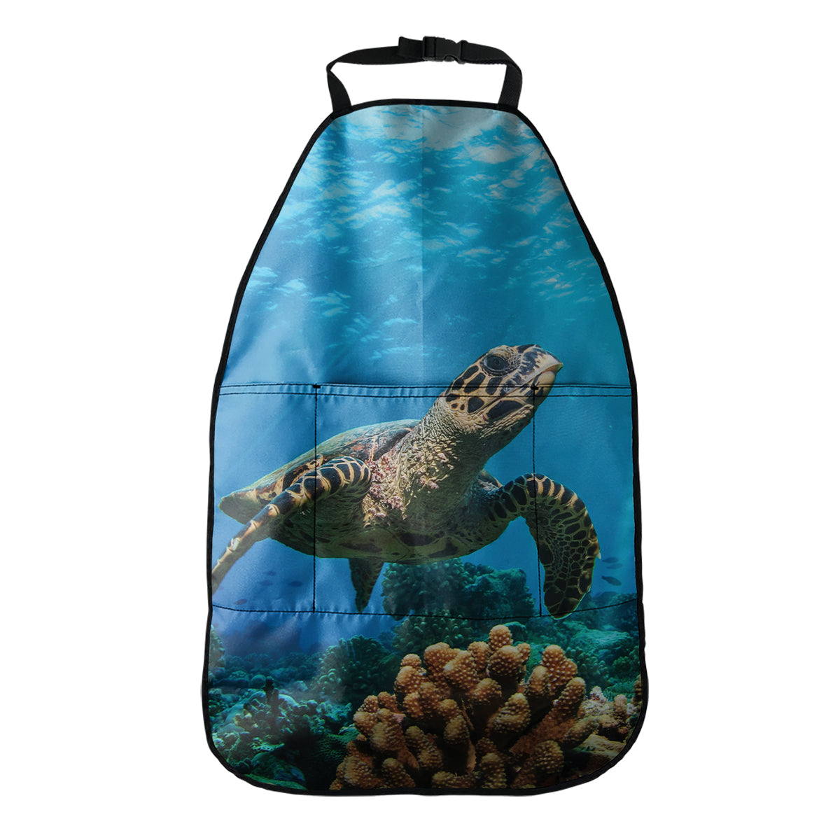 Sea Turtle Underwater Print Car Seat Organizers