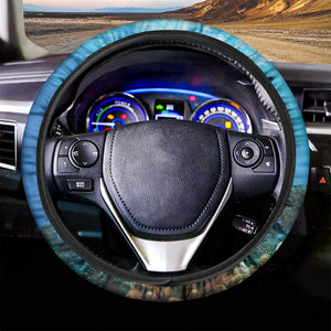 Sea Turtle Underwater Print Car Steering Wheel Cover