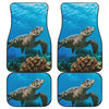 Sea Turtle Underwater Print Front and Back Car Floor Mats