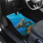 Sea Turtle Underwater Print Front and Back Car Floor Mats