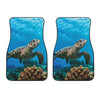 Sea Turtle Underwater Print Front Car Floor Mats