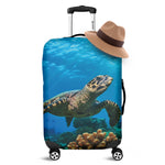 Sea Turtle Underwater Print Luggage Cover