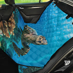 Sea Turtle Underwater Print Pet Car Back Seat Cover