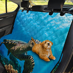 Sea Turtle Underwater Print Pet Car Back Seat Cover