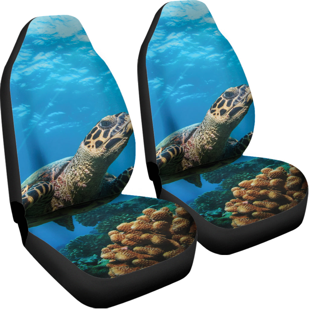 Sea Turtle Underwater Print Universal Fit Car Seat Covers