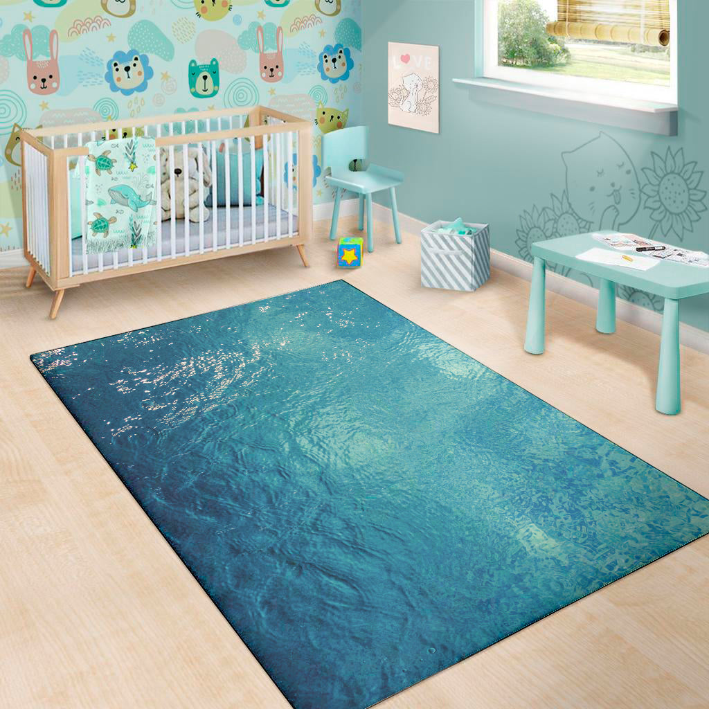 Sea Water Surface Print Area Rug