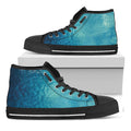 Sea Water Surface Print Black High Top Sneakers