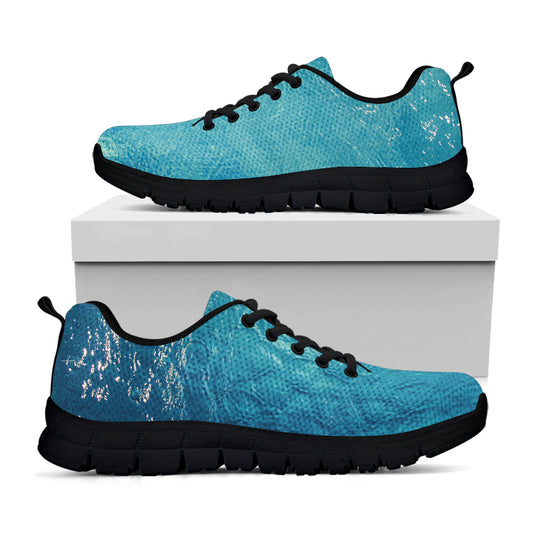 Sea Water Surface Print Black Sneakers