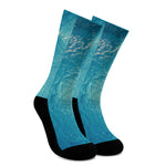 Sea Water Surface Print Crew Socks