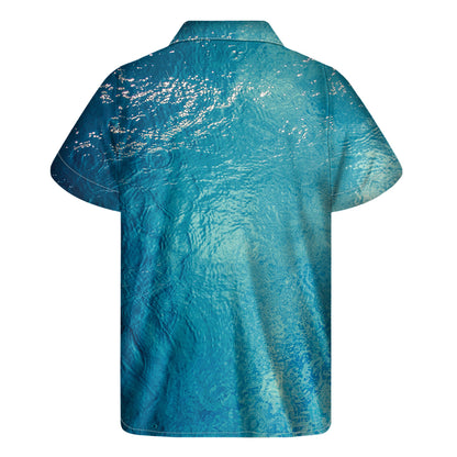 Sea Water Surface Print Men's Short Sleeve Shirt