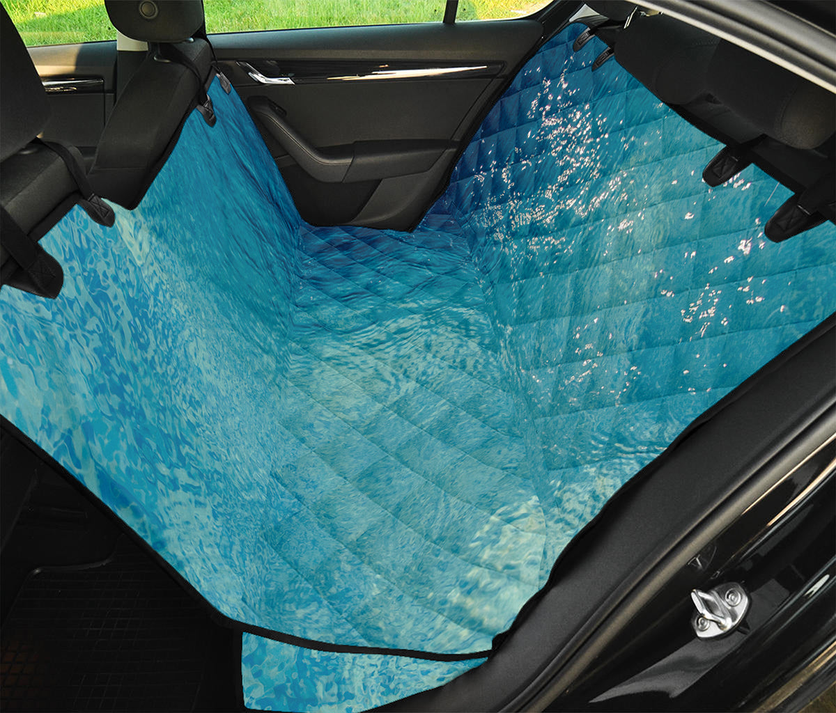 Sea Water Surface Print Pet Car Back Seat Cover