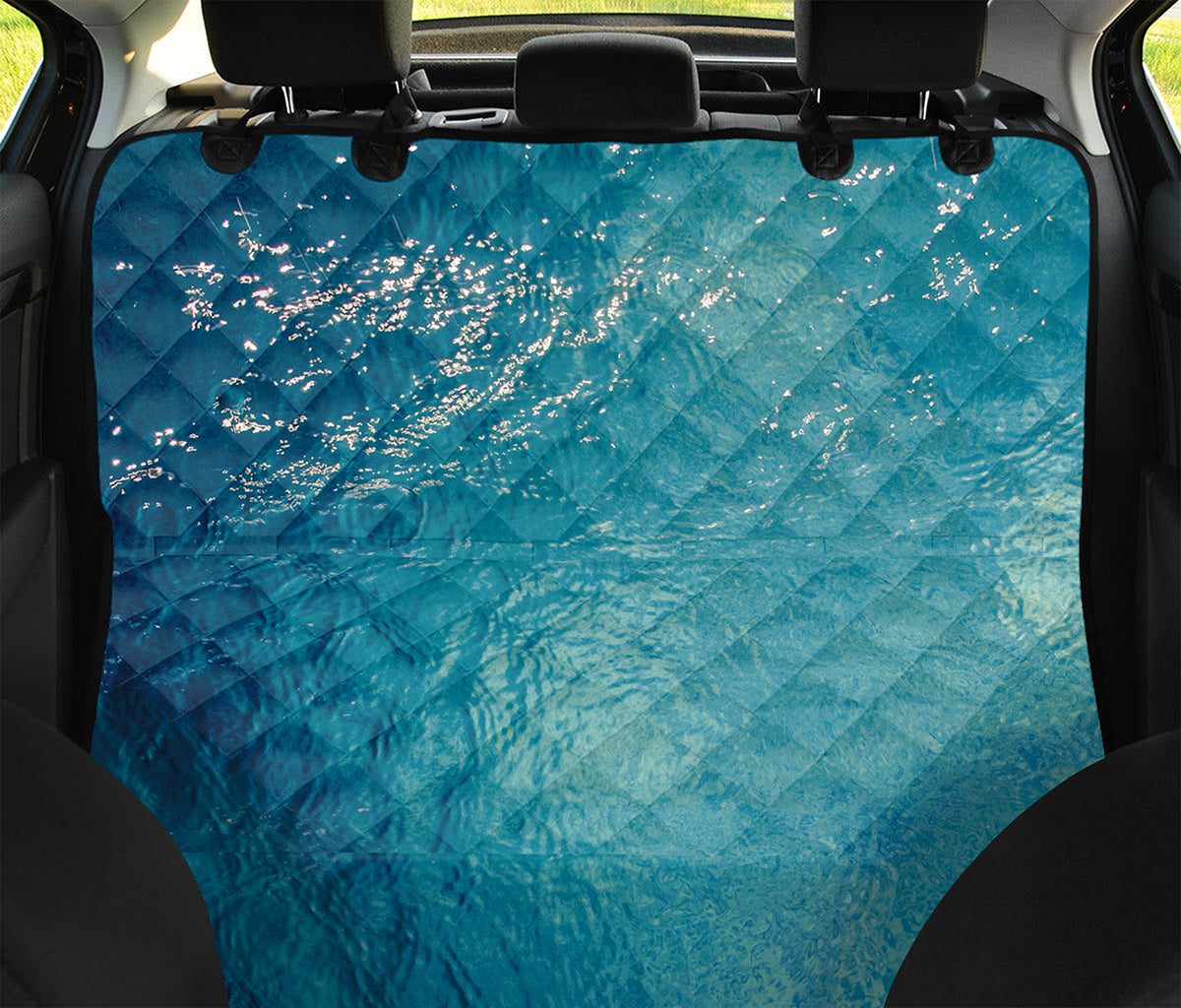 Sea Water Surface Print Pet Car Back Seat Cover