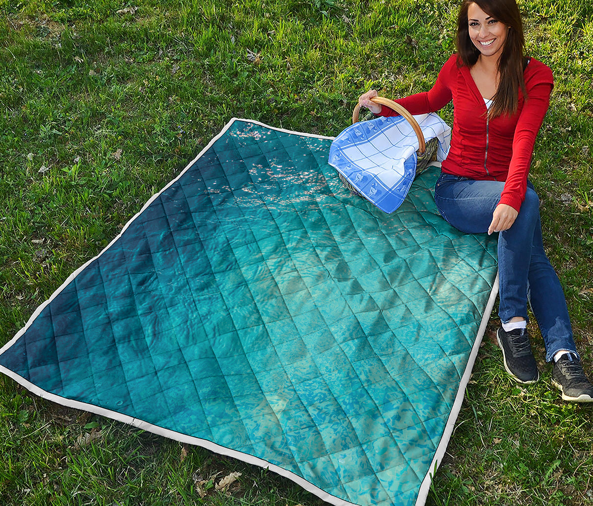 Sea Water Surface Print Quilt