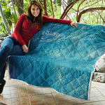 Sea Water Surface Print Quilt