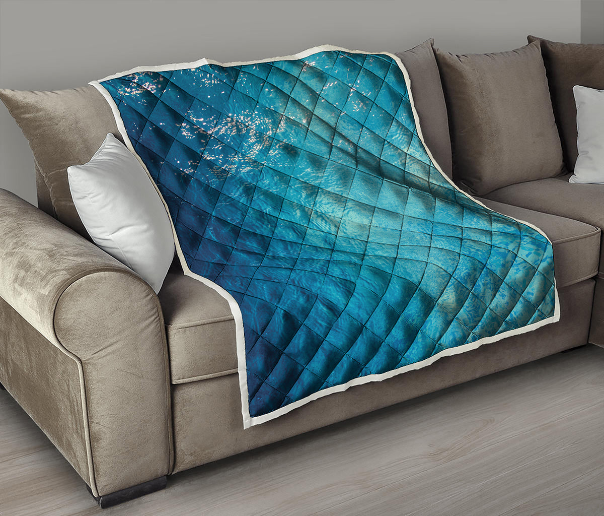 Sea Water Surface Print Quilt