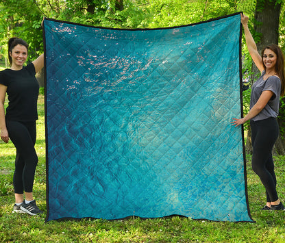 Sea Water Surface Print Quilt