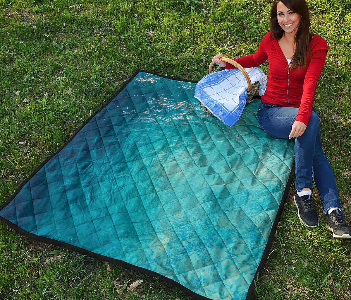 Sea Water Surface Print Quilt